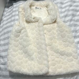 Epic Threads ivory vest with hearts